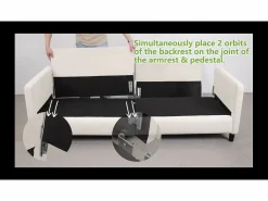 Discount 2/3 asientos en terciopelo de Teddy, sofá de comodidad correcta en madera maciza, loveseat con reposabrazos, 165x78x89cm, Sofá Escandinavo
