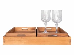House Nordic 3 bandeja de teca natural