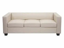 New 3-1-1 Conjunto de sofás Lille (3 piezas), Cuero Conjunto Sofá Y Sillón