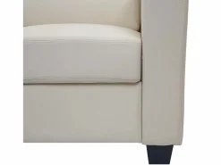 New 3-1-1 Conjunto de sofás Lille (3 piezas), Cuero Conjunto Sofá Y Sillón