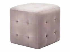 Sale 2 piezas Pufs 30 x 30 x 30 cm Tejido terciopelo Reposapiés