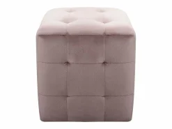 Sale 2 piezas Pufs 30 x 30 x 30 cm Tejido terciopelo Reposapiés