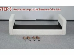 Best 2 -Seater Velvet Sofa, con 2 cojines, asientos profundos de 56 cm, 178x76x89cm, Todos Los Sofás|Sofá Escandinavo