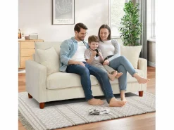 Best 2 -Seater Velvet Sofa, con 2 cojines, asientos profundos de 56 cm, 178x76x89cm, Todos Los Sofás|Sofá Escandinavo