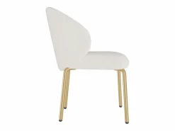 Sale ModernLuxe 1 Silla en tela chenille - patas de metal dorado - silla de tocador - silla de comedor - Beige