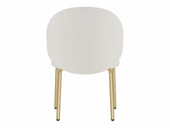 Sale ModernLuxe 1 Silla en tela chenille - patas de metal dorado - silla de tocador - silla de comedor - Beige
