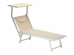 Beach & Garden 4 Tumbonas plegables de aluminio con parasol para playa - Santorini Stock -