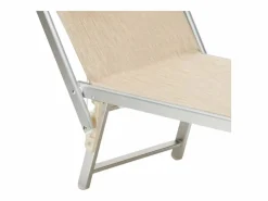 Beach & Garden 4 Tumbonas plegables de aluminio con parasol para playa - Santorini Stock -