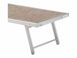 Online Beach & Garden 2 Tumbonas plegables de aluminio con parasol para playa - Santorini Limited Edition Stock - Nature - Santorini Gris