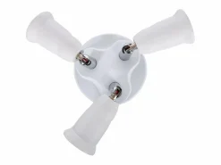 Clearance Ledkia Adaptador para Bombilla 1 E27 a 3 E27 Blanco