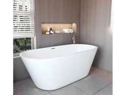 Sale Bañera acrílica exenta ovalada,1700x800x580mm,color ,incluye manguera + desagüe Bañera Exenta