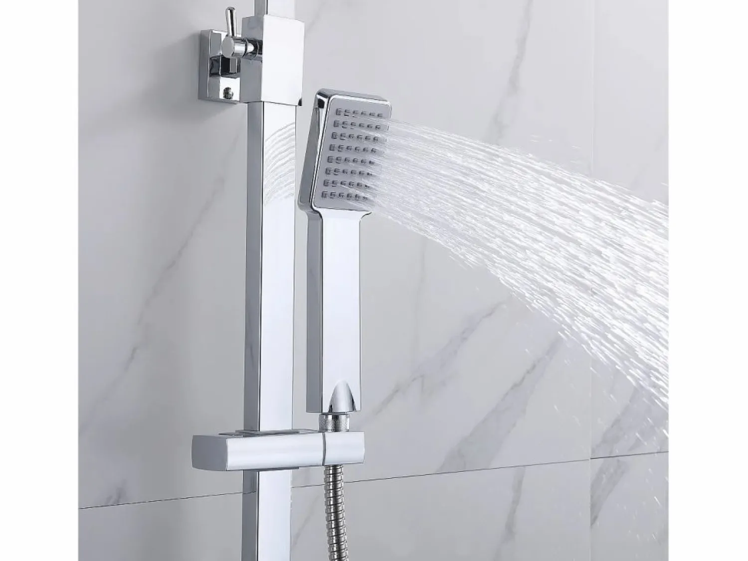 Online columna de ducha con termostato 38℃ de acero inoxidable anti-quemadura 80-120cm Columna De Ducha