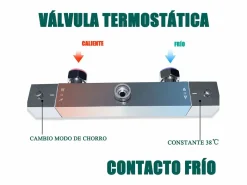 Aica columna de ducha termostática cuadrado rociador superior plata de baño barra ajustable