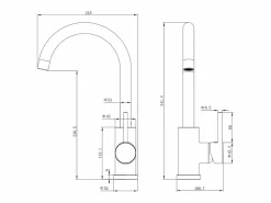 columna de ducha termostático cromado y grifo de cocina con control de temperatura Columna De Ducha
