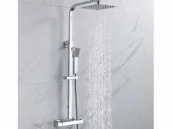 Best columna de ducha termostática alcachofa de ducha barra ajustable 80-120cm Columna De Ducha