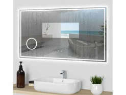 Online Espejo de baño LED 120×70cm,Bluetooth,3×lupa Accesorios De Cuarto De Baño|Espejo De Cuarto De Baño