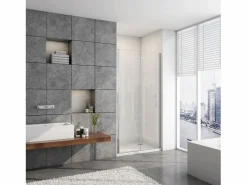 Discount Mampara de ducha frontal plegable vidrio 6mm con tratamiento antical,(986-1016)x1850mm Mampara De Ducha