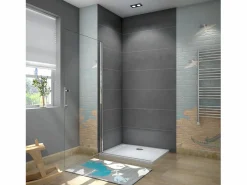 Discount Aica Walkin Mampara de Ducha Frontal Abatible,Perfil Cromado,Vidrio Antical 6mm (645-665)x1950mm Transparente