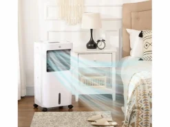 Outlet Aire acondicionado portátil 3 en 1 con humidificación, refrigeración por agua, 15 L, oscilación de 60°, control remoto, temporizador de 8 h, para 20 m² Aire Acondicionado, Ventilación
