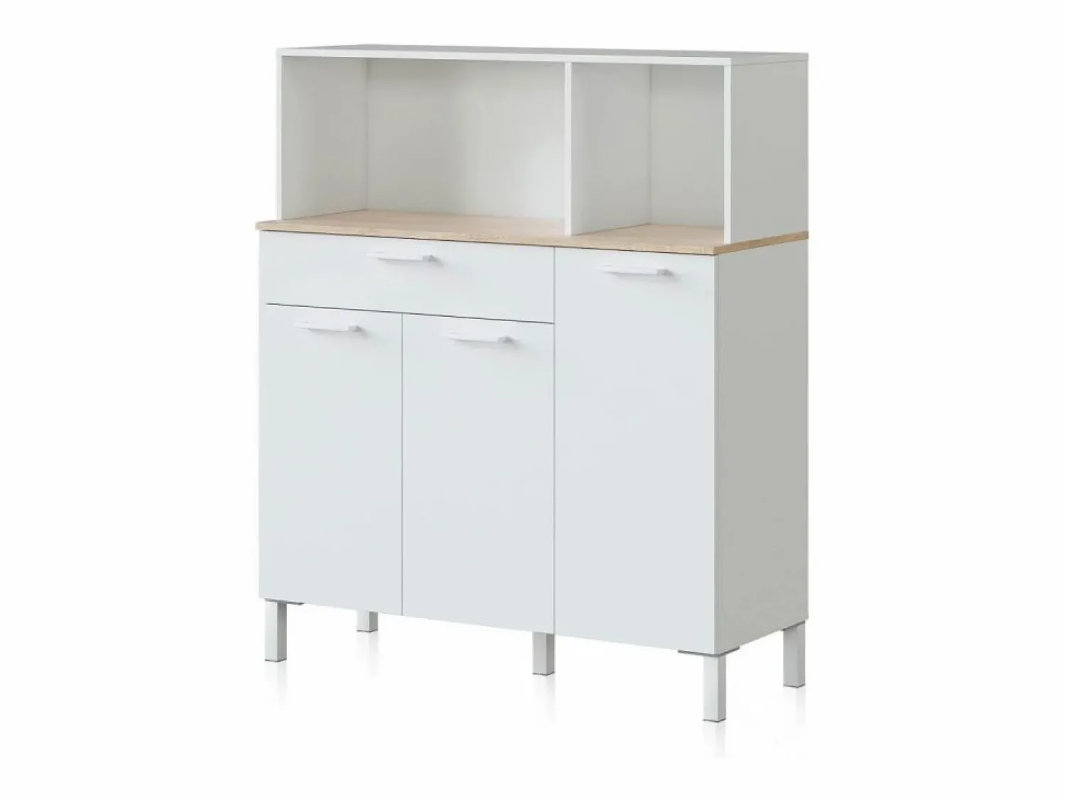 Clearance Alacena cocina Colin 3 Puertas Blanco Artik (Blanco Mate) - Roble Canadian Cajonera De Escritorio