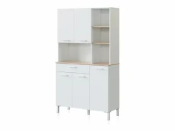 Online Alacena cocina Colin 5 Puertas Blanco Artik (Blanco Mate) - Roble Canadian Cajonera De Escritorio