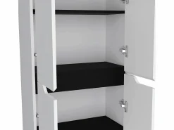 Outlet Alacena Herring en melamina con 4 puertas y 5 estantes , blanco , 170 cm X 60 cm X 30 cm Aparador De Cocina