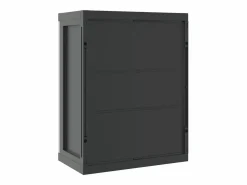 Garden Furniture Alavieska Armario de almacenaje exterior PP y negro 65x37x85 cm