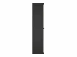 Clearance Garden Furniture Alavieska Armario de almacenaje exterior PP y negro 65x37x165 cm Gris
