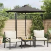 Discount Albemarle Sombrilla jardín con LEDs poste acero antracita 225x225x212 cm Sombrilla