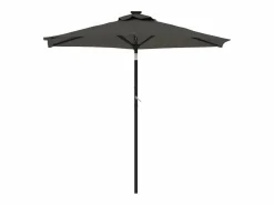 Discount Albemarle Sombrilla jardín con LEDs poste acero antracita 225x225x212 cm Sombrilla