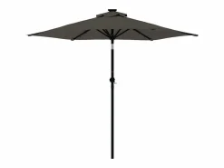 Discount Albemarle Sombrilla jardín con LEDs poste acero antracita 225x225x212 cm Sombrilla
