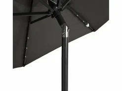 Discount Albemarle Sombrilla jardín con LEDs poste acero antracita 225x225x212 cm Sombrilla