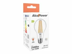 Alcapower - Bombilla LED E27 A60 de 15 W, 2500 lm, ángulo de 320°, clase energética C, Ø60 mm, luz instantánea, larga duración (3000 K)