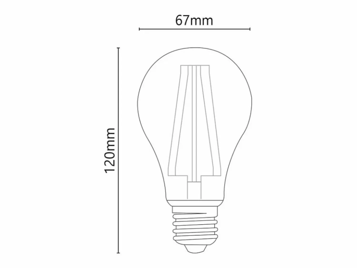 Hot Alcapower - Bombilla LED E27 A67 de 18 W, 3280 lm, ángulo de 320°, clase energética C, Ø67 mm, luz instantánea, larga duración (3000 K) Transparente