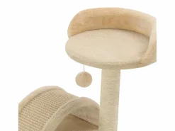 Best Garden Furniture Alfie Dean Rascador para gatos con poste de sisal 40 cm y marrón Beige