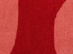OZAIA Alfombra 100% lana tejida a mano, rojo cereza y rosa, 160 x 230 cm, 2100g/m², NOLERA
