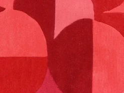 Hot OZAIA Alfombra 100% lana tejida a mano, cereza, 160 x 230 cm, 2200g/m², BLIVORA Rojo