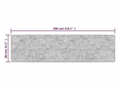 Online Alfombra antideslizante lavable 80x300 cm Antracita Gris