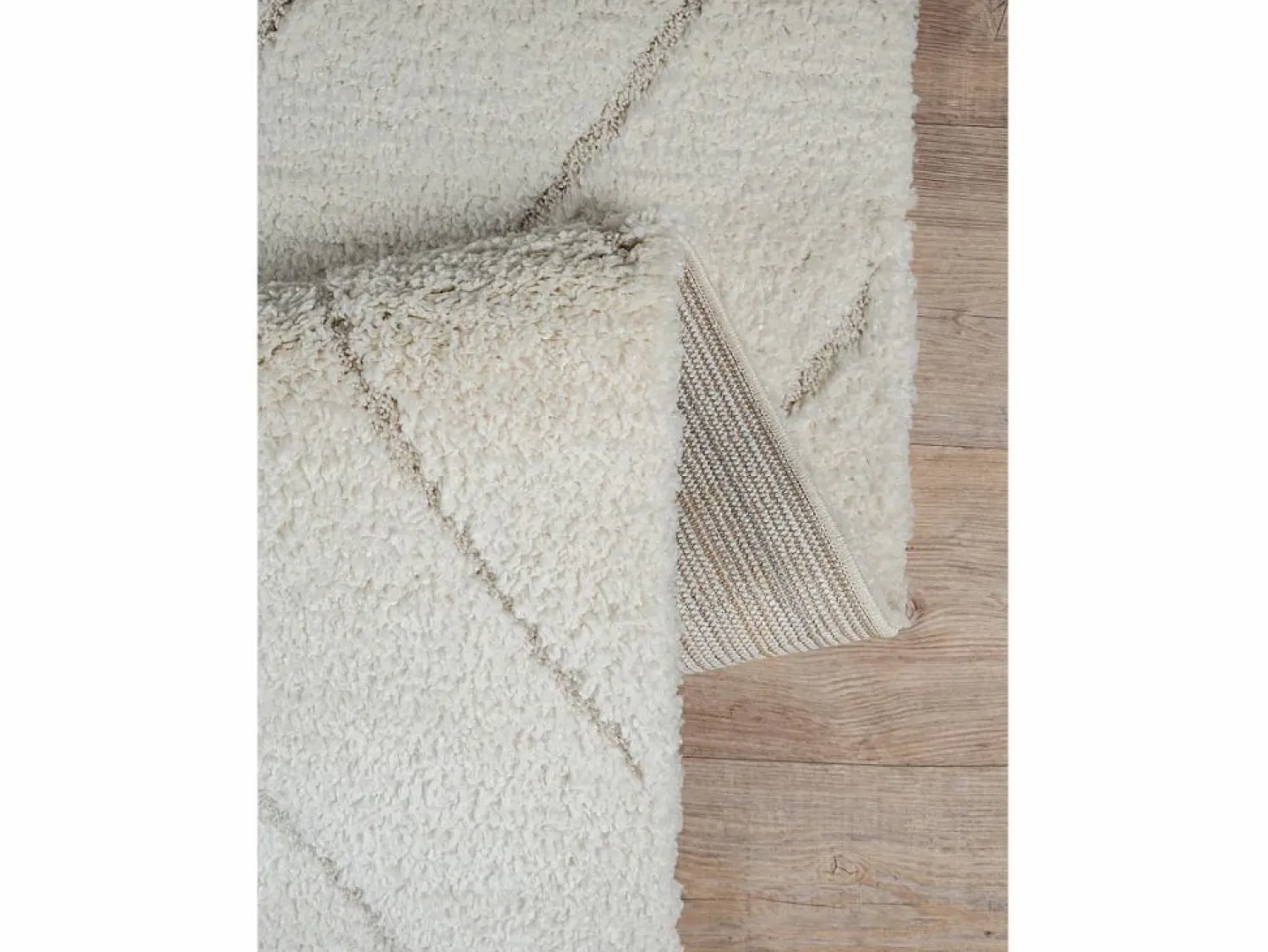 the carpet Alfombra Bahar Shaggy patrón triángulos, , 120 cm redonda