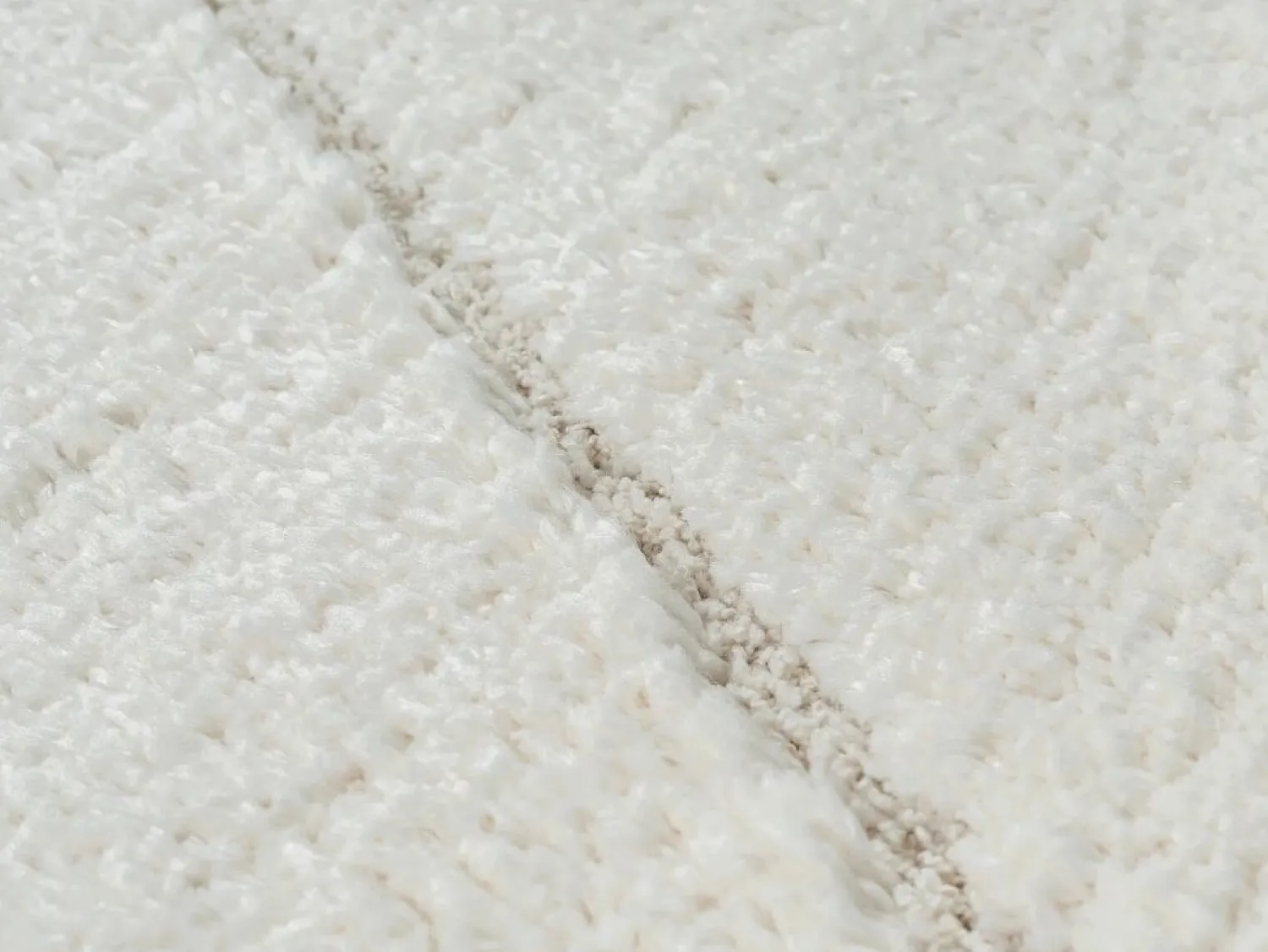the carpet Alfombra Bahar Shaggy patrón triángulos, , 120 cm redonda