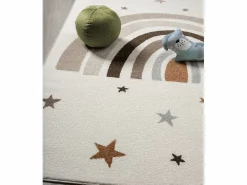 the carpet Alfombra Beat Kids Moderna Infantil Arcoíris Estrellas Pastel - - 140x200 cm