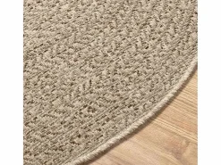 Clearance Alfombra ZIZUR Ø 120cm aspecto yute para interior y exterior Beige
