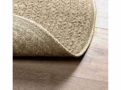 Clearance Alfombra ZIZUR Ø 120cm aspecto yute para interior y exterior Beige
