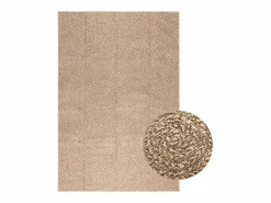Outlet Clicnbuy Alfombra con aspecto de yute interior y exterior 140x200 cm Marru00f3n