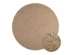 Clearance Clicnbuy Alfombra con aspecto de yute interior y exterior 160 cm Marru00f3n