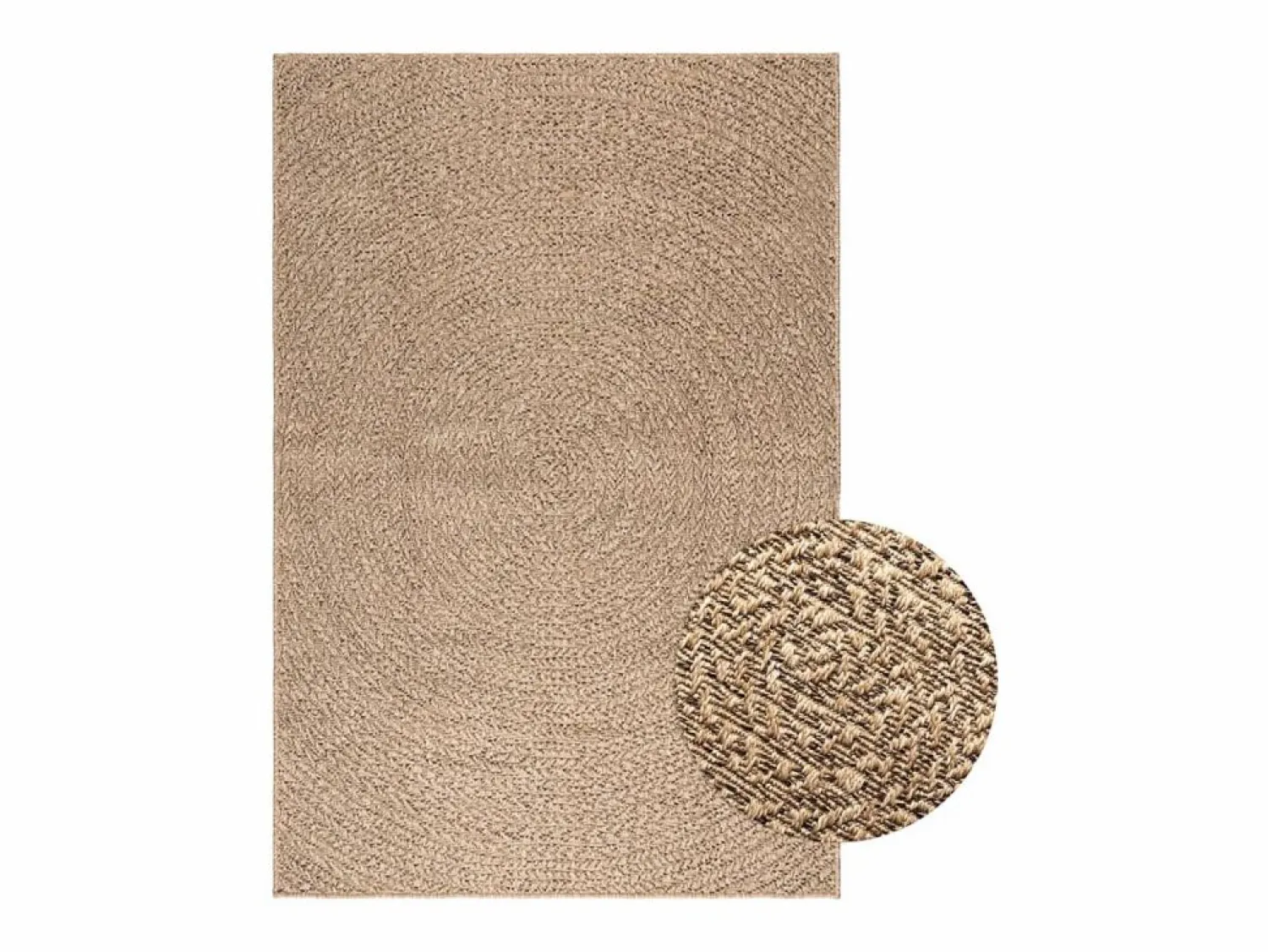 Online Clicnbuy Alfombra con aspecto de yute interior y exterior 120x170 cm Marru00f3n