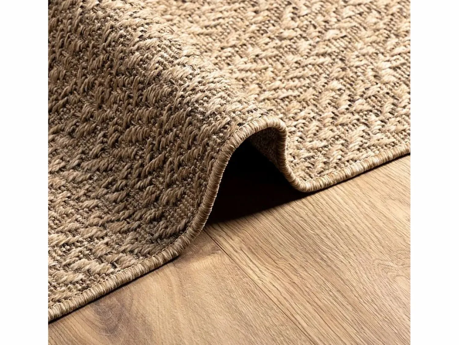 Online Clicnbuy Alfombra con aspecto de yute interior y exterior 120x170 cm Marru00f3n