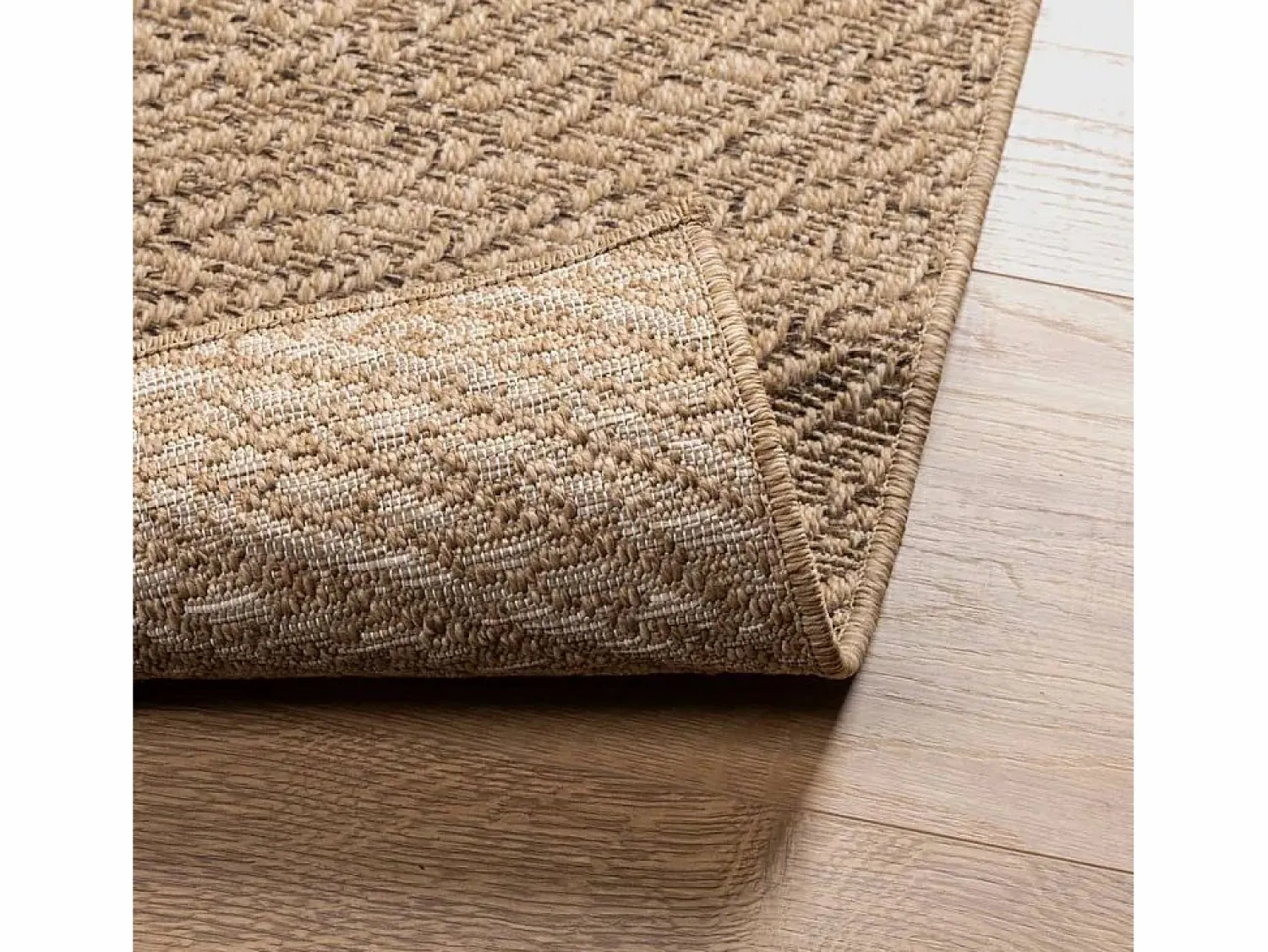Online Clicnbuy Alfombra con aspecto de yute interior y exterior 120x170 cm Marru00f3n