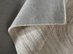 OZAIA Alfombra con motivo abstracto 100% lana - 200 x 290 cm - 1800g/m2 - Marfil y beige - AZARIA