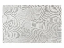 Sale OZAIA Alfombra con relieve de arcos 100% lana hecha a mano - 160 x 230 cm - 2200g/m2 - - BASSAM Marfil